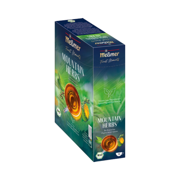 Meßmer Finest Moments Bio Mountain Herbs, Kräutertee, Teebeutel im Kuvert, 2. Entnahmefach/displaytauglich, 30g